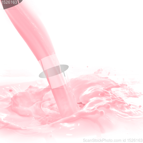 Image of strawberry milk splash