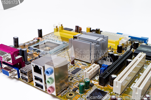 Image of motherboard isolated