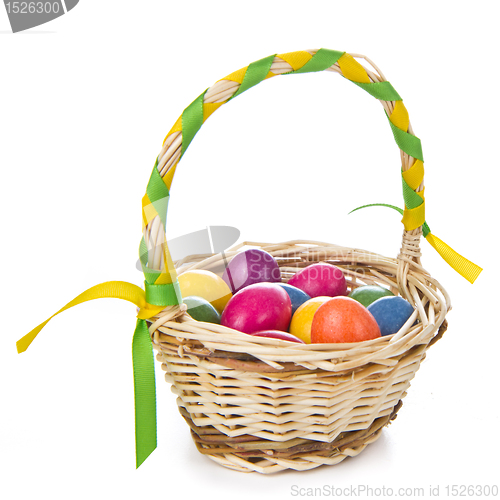 Image of easter eggs in basket