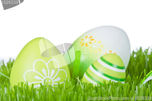 Image of easter eggs in grass