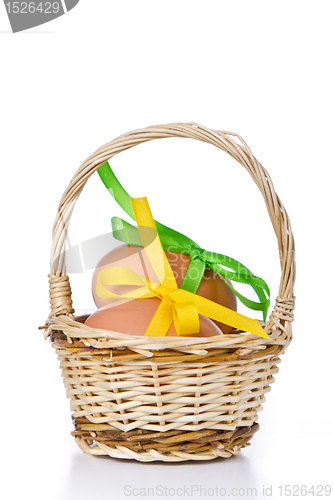 Image of basket with easter eggs