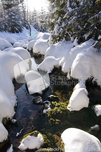 Image of frozen stream