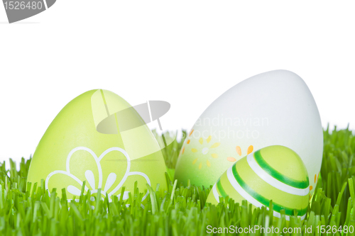 Image of easter eggs in grass