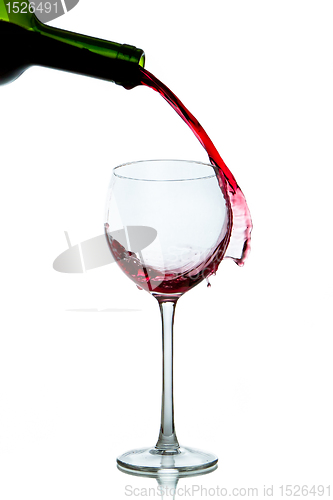 Image of pouring red wine 