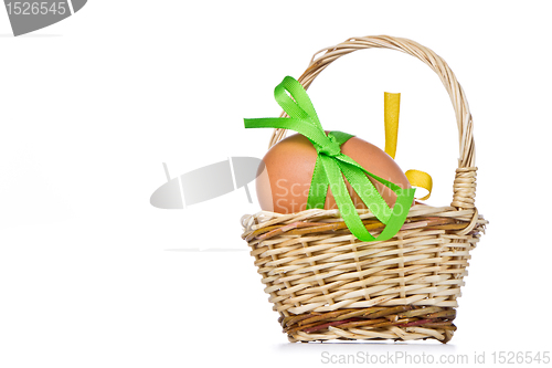 Image of basket with easter eggs