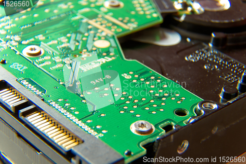 Image of hard drive close up