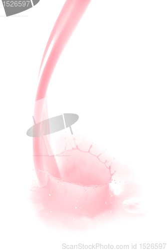 Image of strawberry milk splash