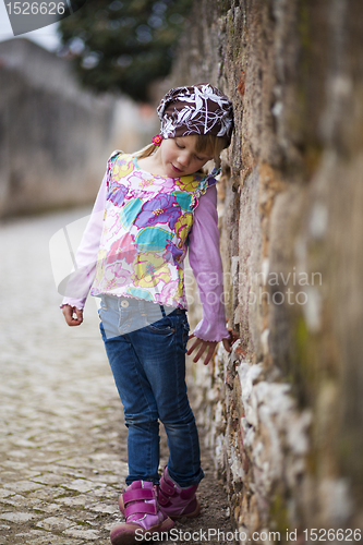 Image of Little girl outdoors 
