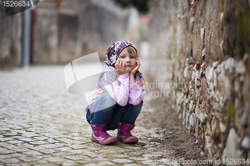 Image of Little girl outdoors