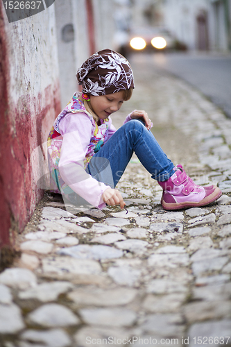 Image of Little girl outdoors