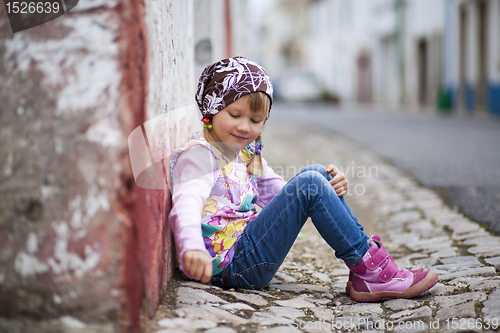 Image of Little girl outdoors