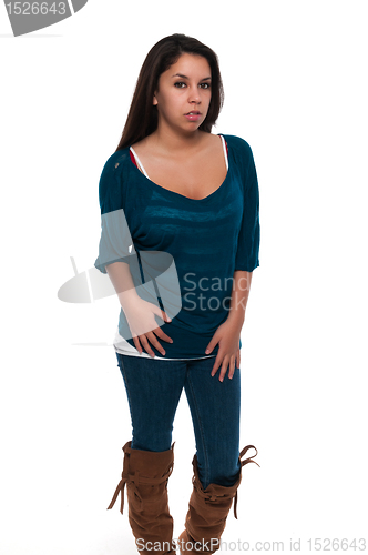 Image of Teal blouse