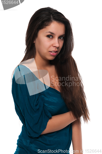 Image of Teal blouse