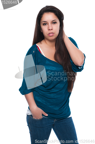 Image of Teal blouse