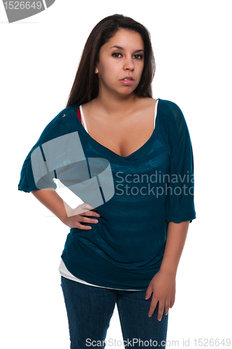 Image of Teal blouse