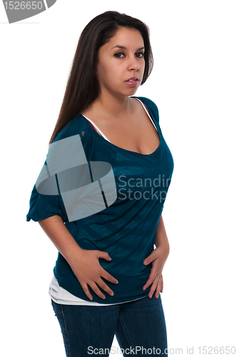 Image of Teal blouse