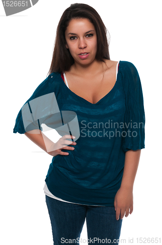 Image of Teal blouse