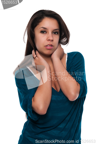 Image of Teal blouse
