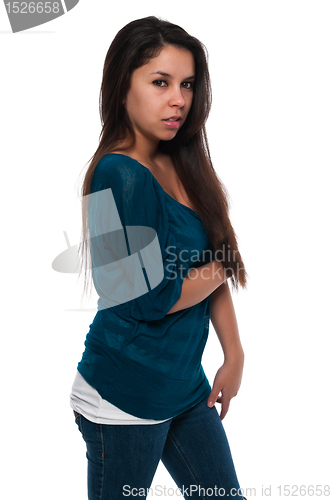 Image of Teal blouse