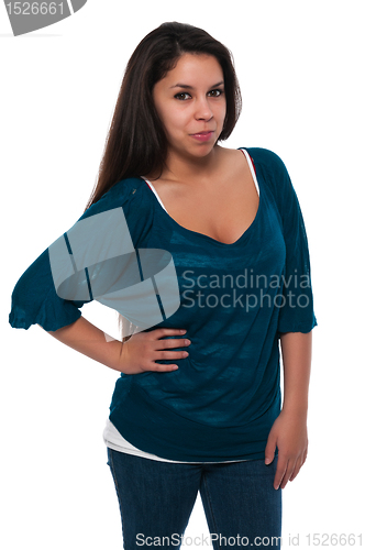 Image of Teal blouse