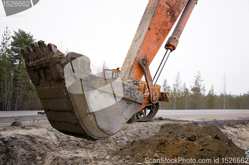 Image of Bucket excavator closeup