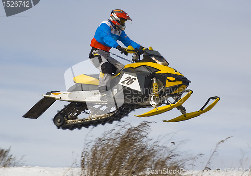 Image of Snowmobile racing