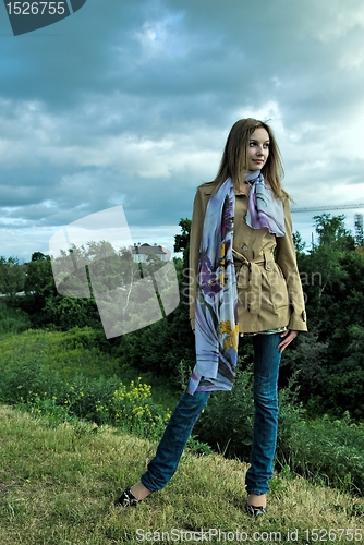 Image of Girl in city park