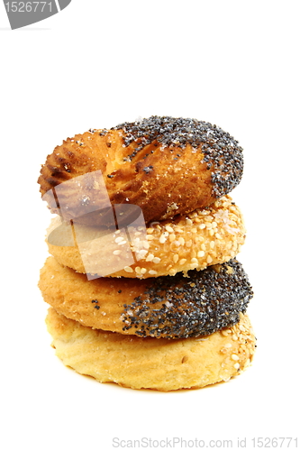 Image of Biscuits with poppy and sesame seeds.