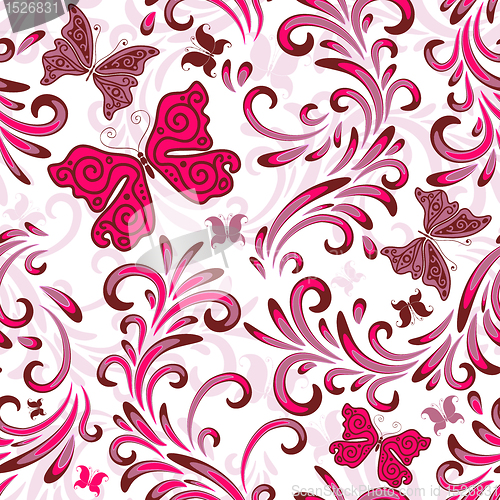 Image of Sutureless white floral pattern