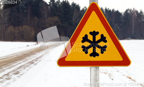 Image of Traffic sign (snowflake)