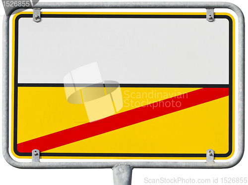 Image of german ortsschild (clipping path included)