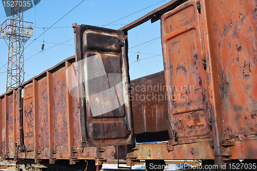 Image of Abandoned goods wagon