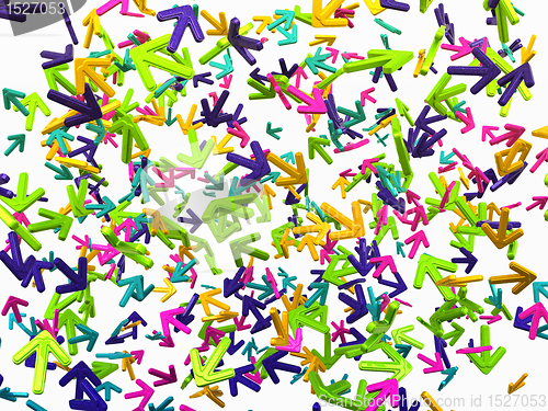 Image of Choose the way: colorful arrows with random direction