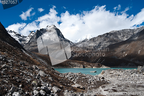 Image of Sacred Lake near Gokyo in Himalayas