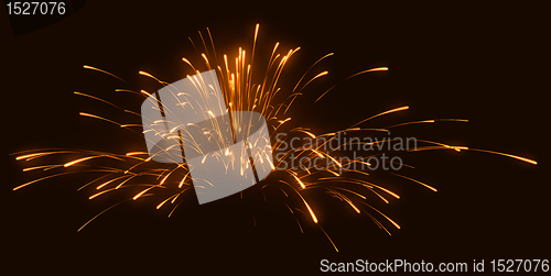 Image of Celebration: festive orange fireworks 