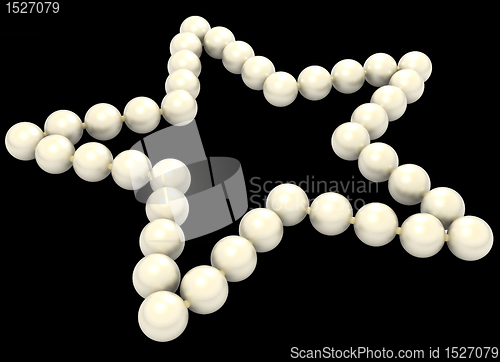 Image of Pearls star shape isolated 