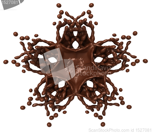 Image of Star Splash: Liquid chocolate with drops