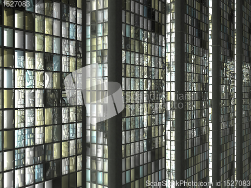 Image of Closeup of Abstract skyscrapers windows