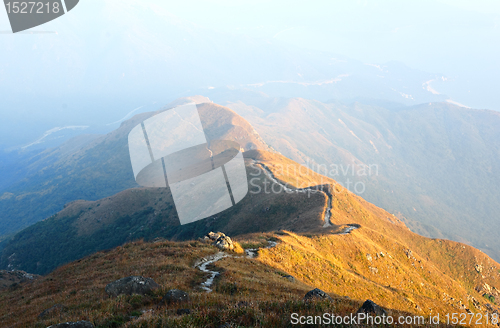 Image of path for hiking on hill