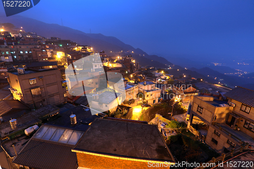 Image of chiu fen village at night, in Taiwan