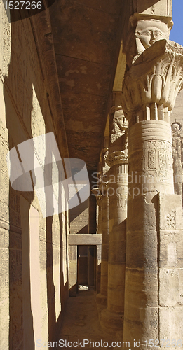 Image of passage at the Temple of Philae in Egypt
