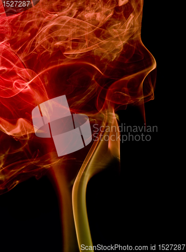 Image of red smoke closeup