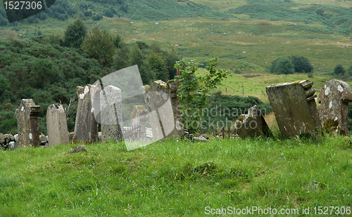 Image of scottish scenery with graveyard