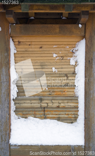 Image of snowy billboard