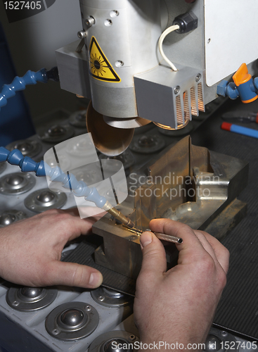 Image of laser welding workplace