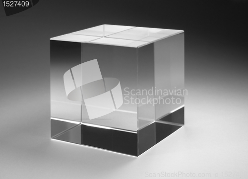 Image of solid glass cube