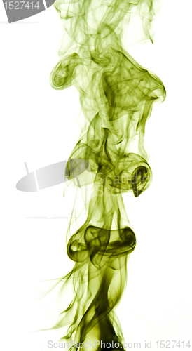 Image of green smoke in white background