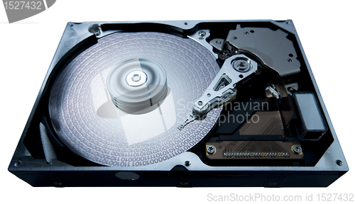 Image of hard disk and data