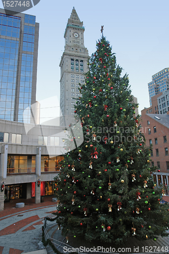 Image of Christmas scenery in Boston