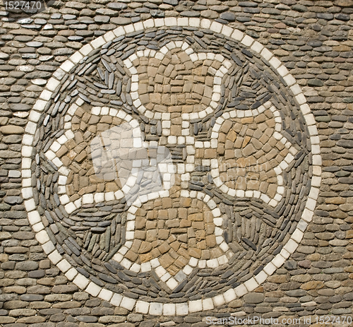 Image of mosaic on a walkway in Freiburg im Breisgau